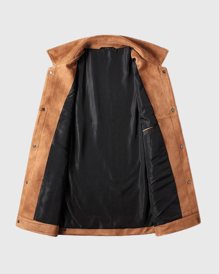 Stitchwork Suede Utility Jacket