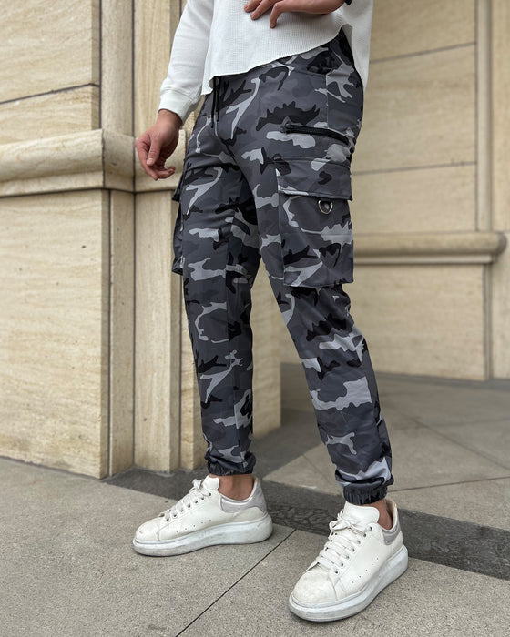 Camo Utility Cargo Tapered Pants