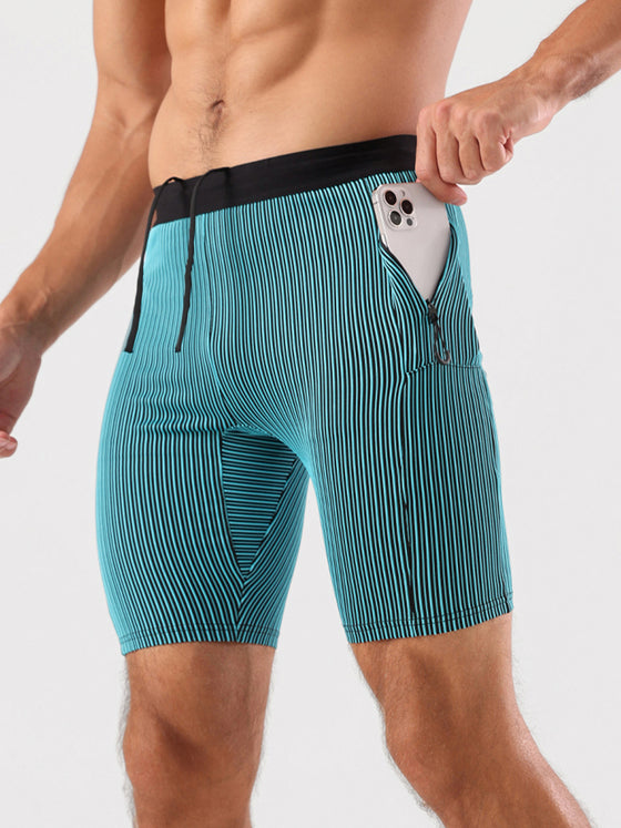 8" Pro Compression Lined Running Shorts with Zip Pockets