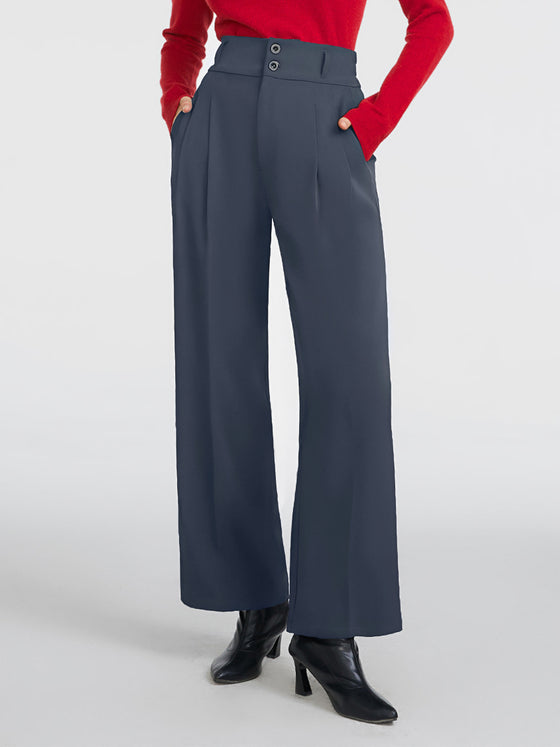 Two-Button High Waist Pants