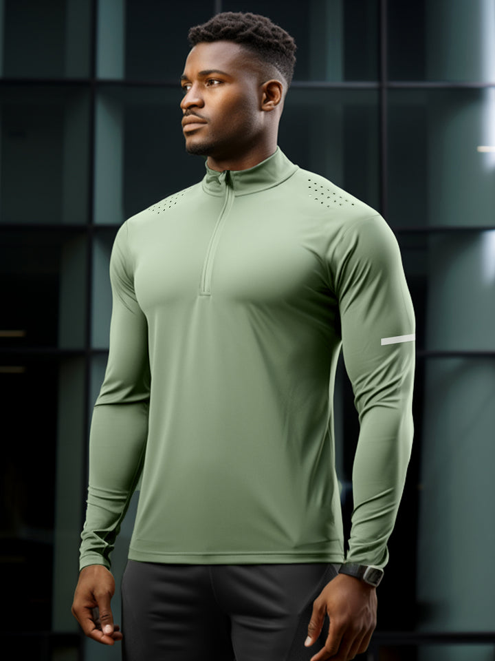 Performance 1/4 Zip Baselayer Ventilation T-shirt