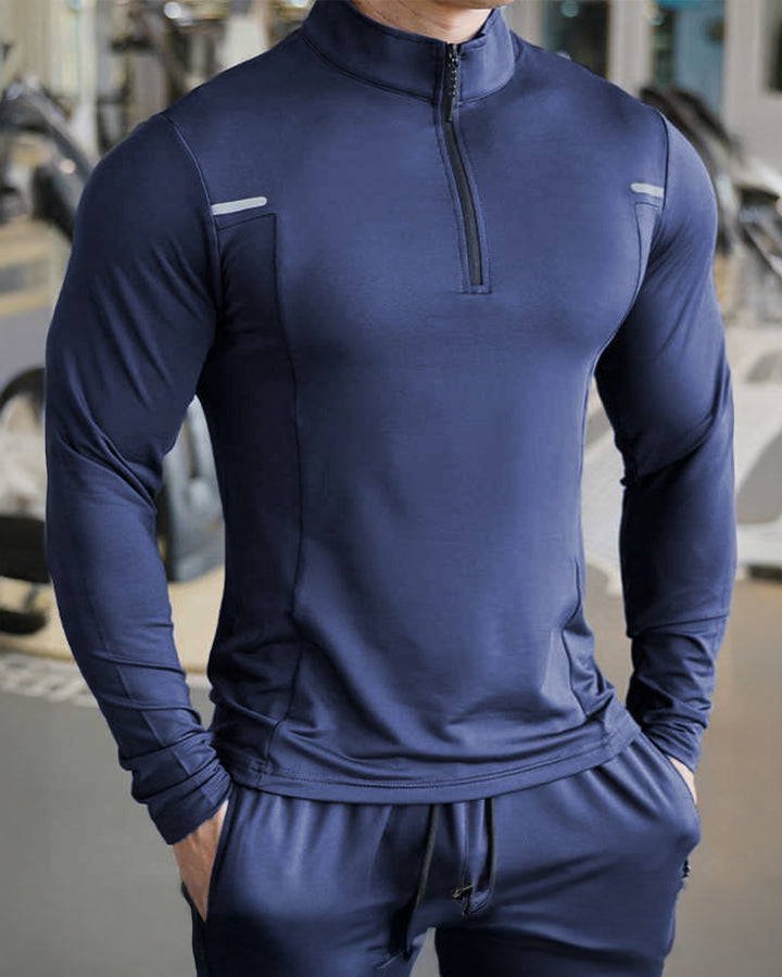 Reflective Performance Quarter-Zip Long Sleeve Shirts