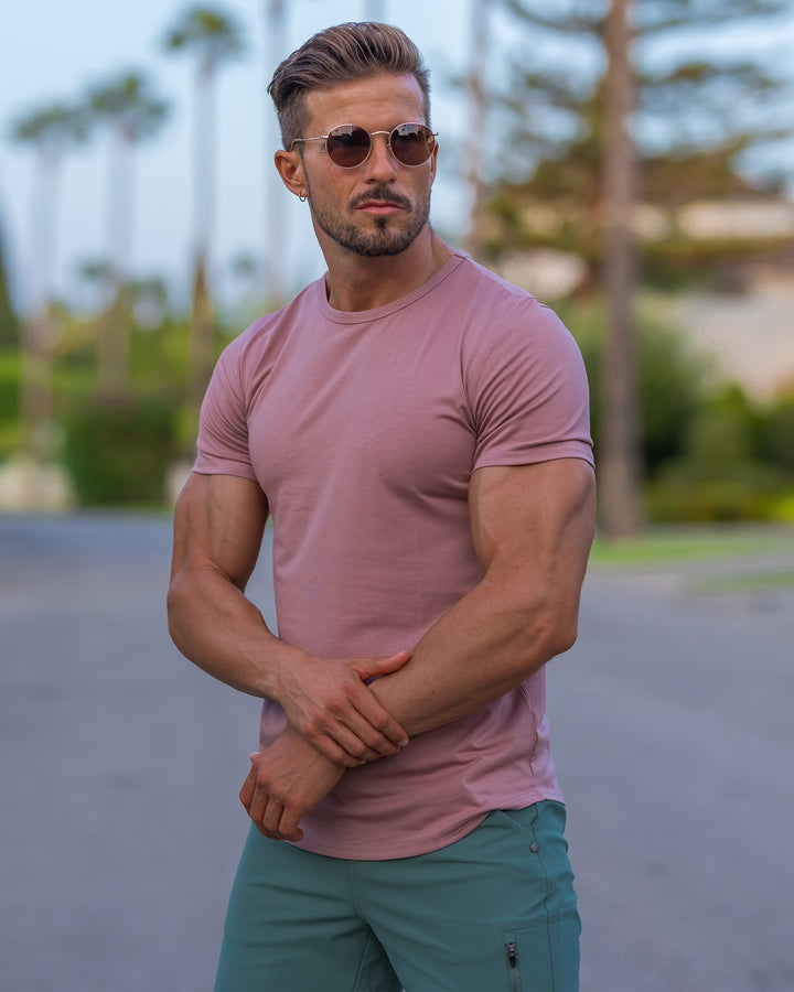 All Day Elite Curve-Hem Tee Tech Short Sleeve