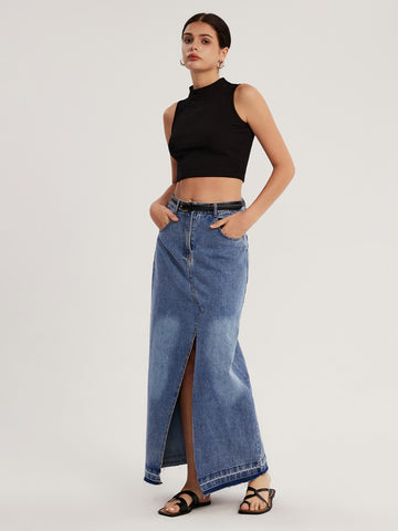 Sunshine Stand Collar Cropped Tank