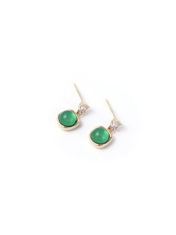 Pendientes de esmeralda verde