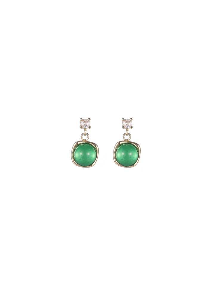 Pendientes de esmeralda verde