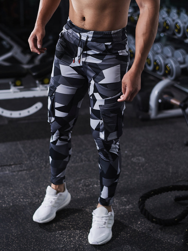 Pantalones jogger cargo con estampado de cuadros esenciales para toda la temporada