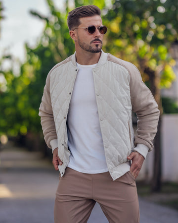 Panelled Hybrid Bomber Jacket New