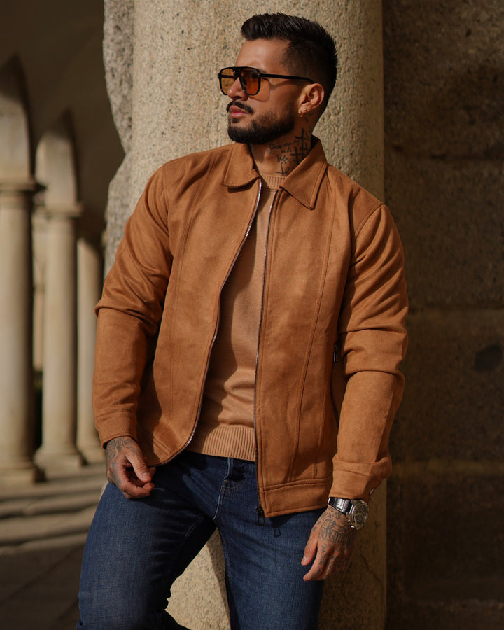 Timeless Suede Bomber Jacket New