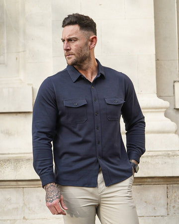 Modern Utility Button Up Shirt