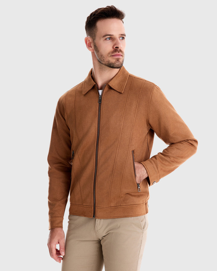 Timeless Suede Bomber Jacket New