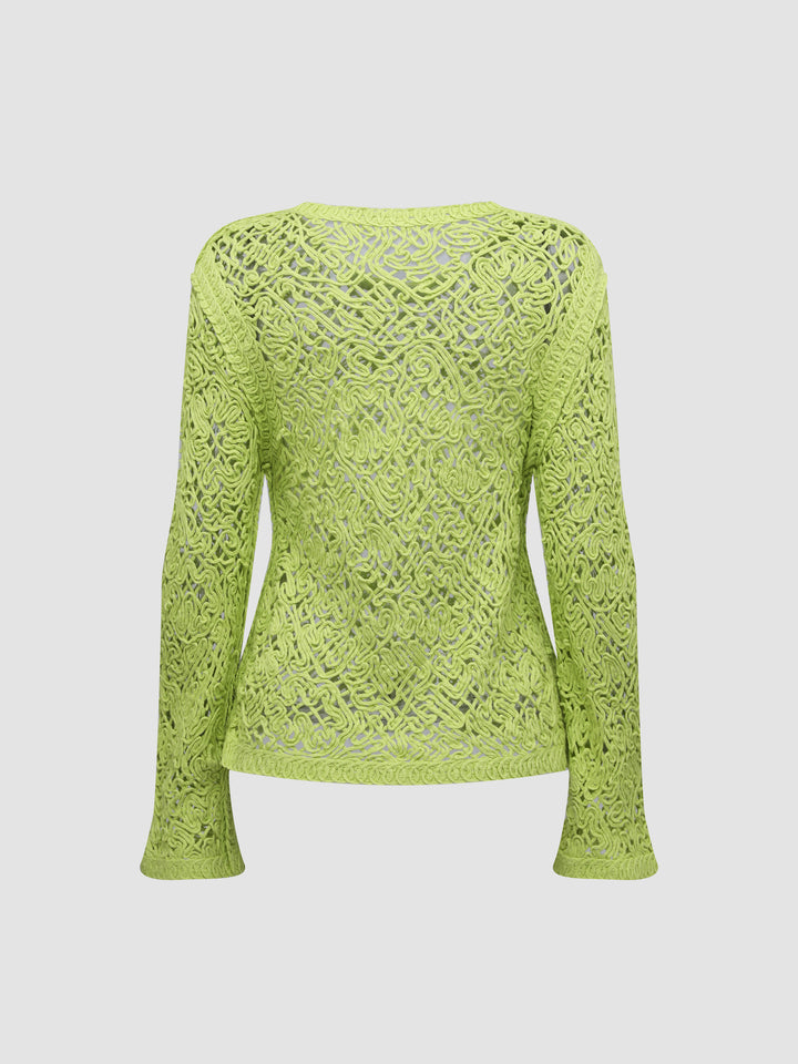 Women's Crochet Knit Pullover