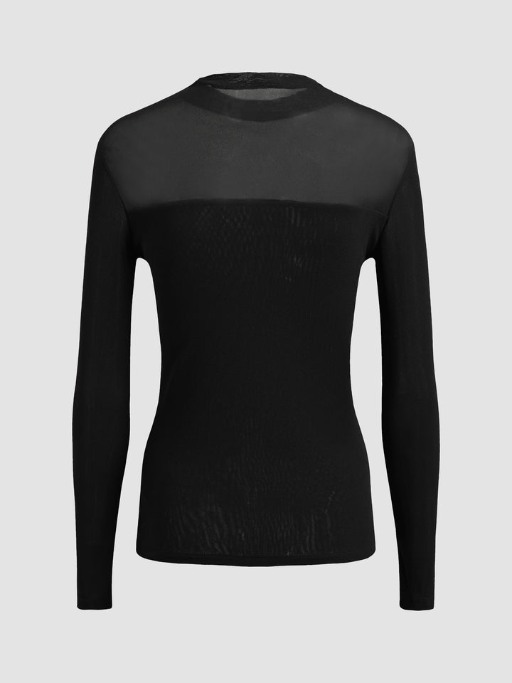 Women's Sheer Mesh Knit Pullover