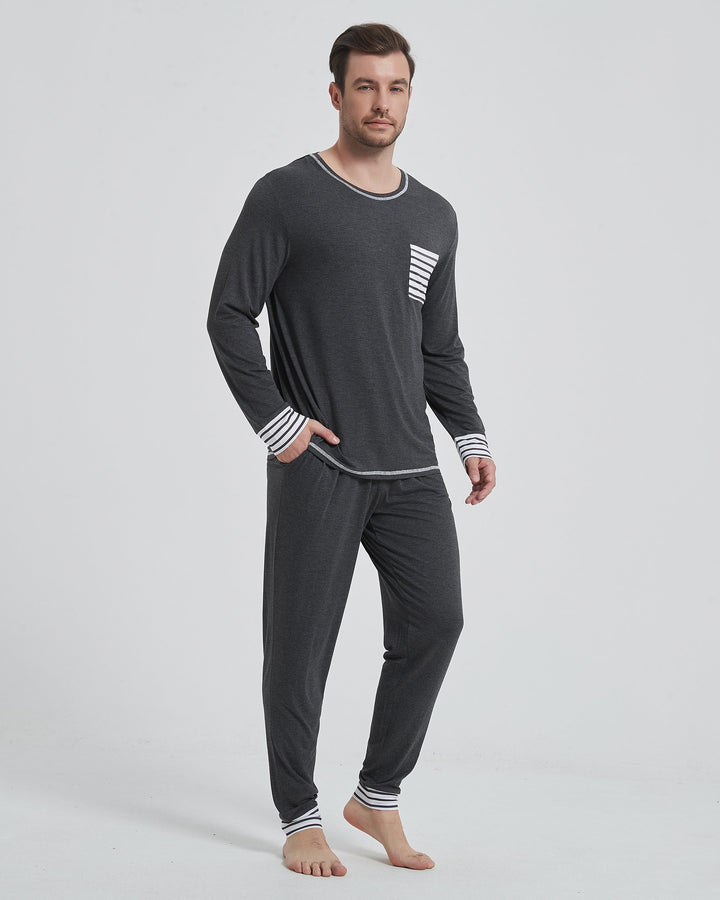 Bamboo Side Pocket Long Sleeve Pajama Set