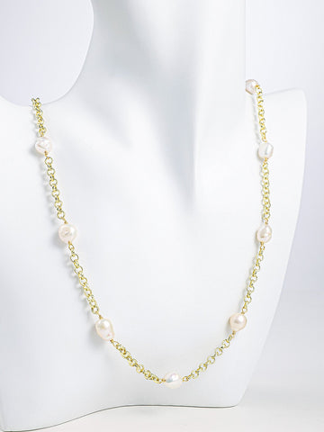 Pearl Metal Necklace