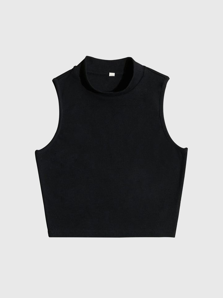 Camiseta sin mangas corta con cuello alto Sunshine