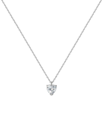 Silver Heart Pendant Necklace