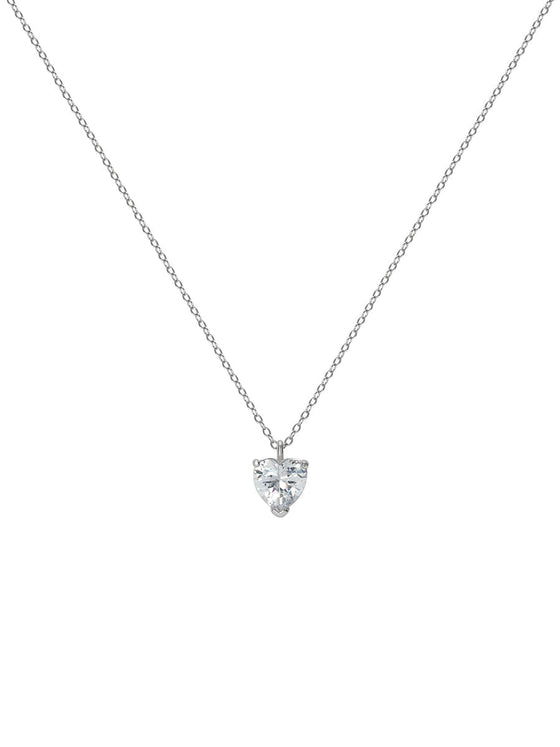 Heart-Shaped Siilver Necklace - urbanclassys