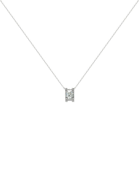 Jewel Pendant Silver Necklace - urbanclassys